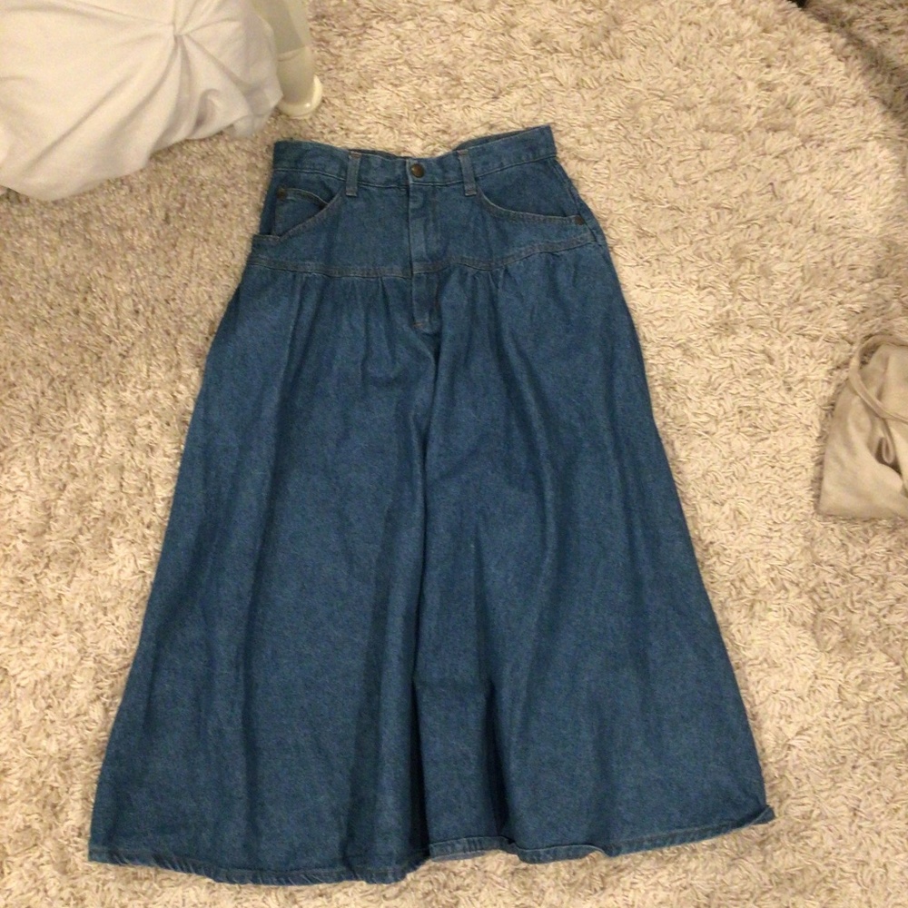 denim maxi skirt